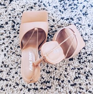 Nude public desire sandals heels